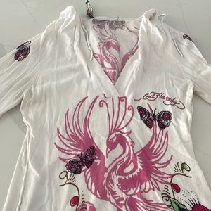 Woman’s Ed Hardy lightweight hooded sweater